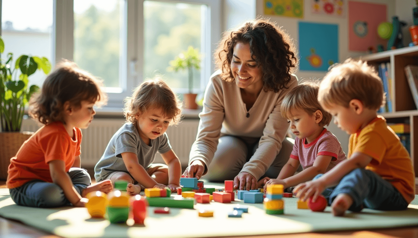 Illustration : eures de classe ou pendant les vacances scolaires, — solution de garde fiable et flexible pour simplifier votre quotidien de parent