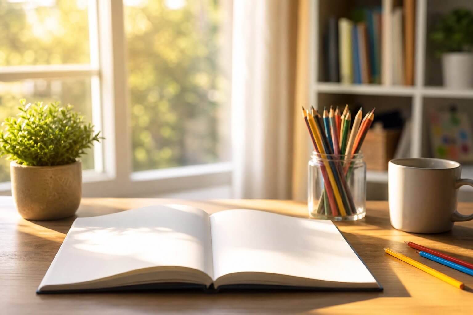 Coin de travail chaleureux d'un enfant, symbole de l'envie d'apprendre