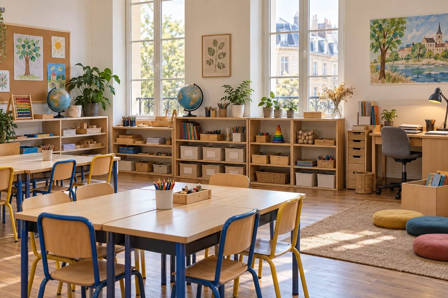 Organisation du matériel pédagogique dans une classe