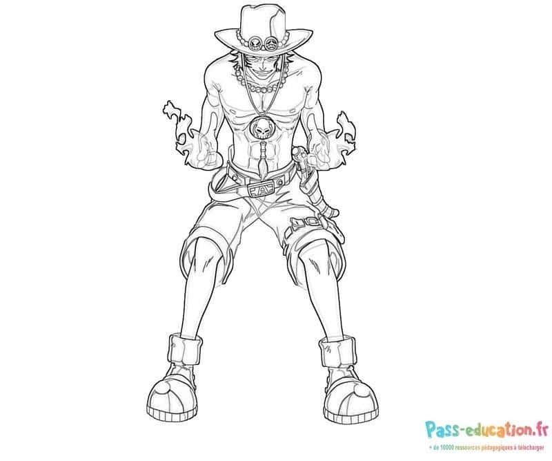 Coloriage Pirate en action à imprimer et colorier