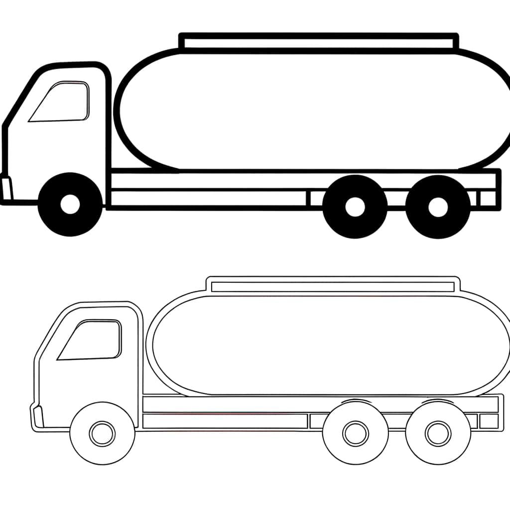 Coloriage Camion citerne à imprimer et colorier