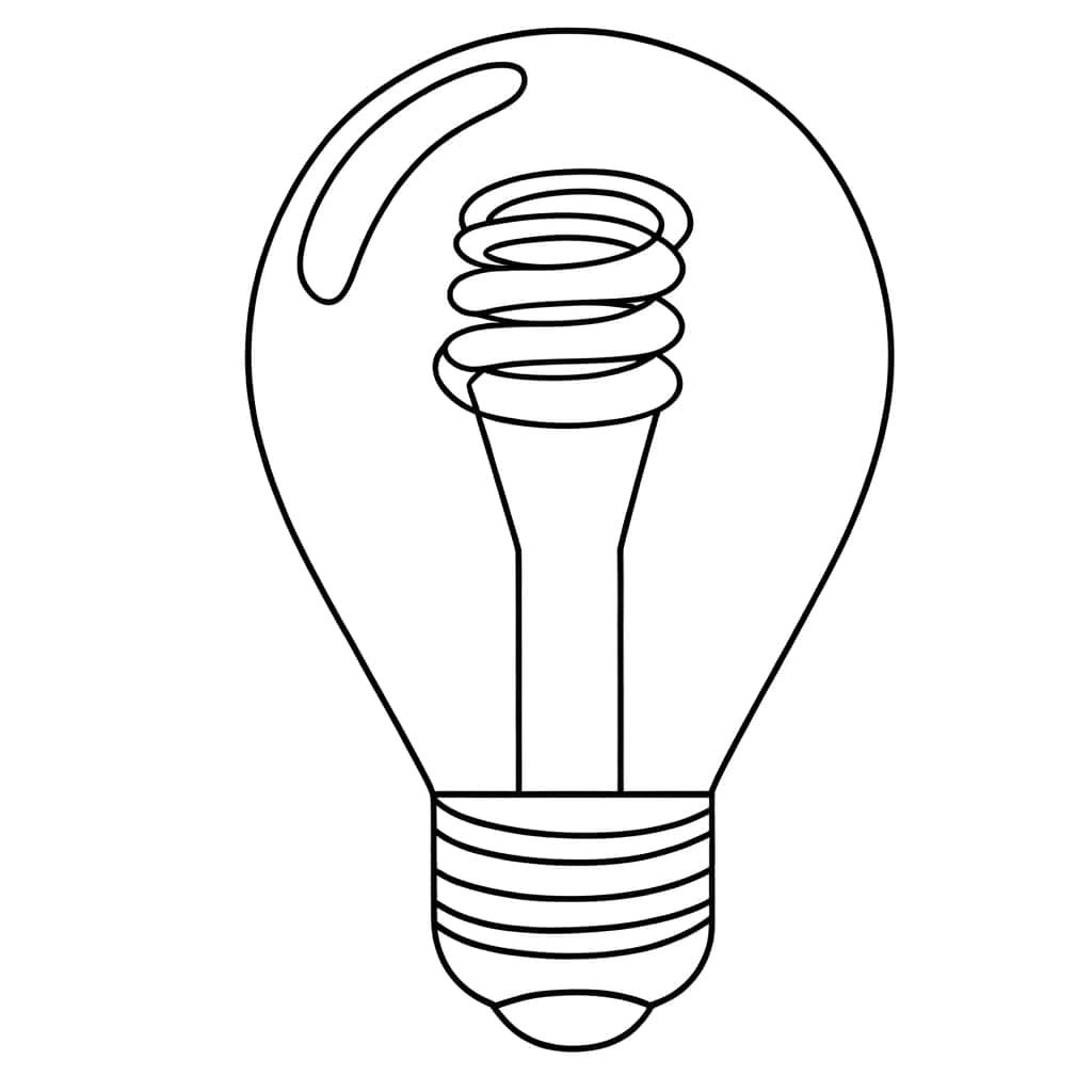Coloriage Ampoule éconergétique à imprimer et colorier