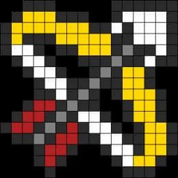 Coloriage Link Pixel Art à imprimer et colorier