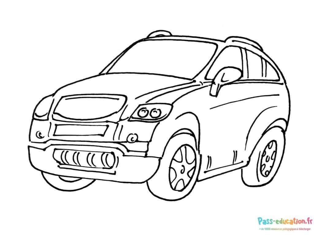Coloriage SUV à colorier à imprimer et colorier