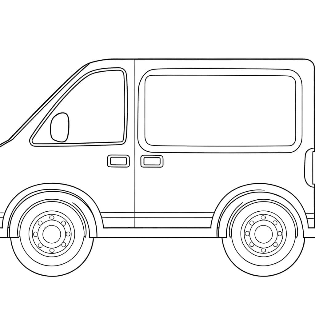 Coloriage Camionnette à imprimer et colorier