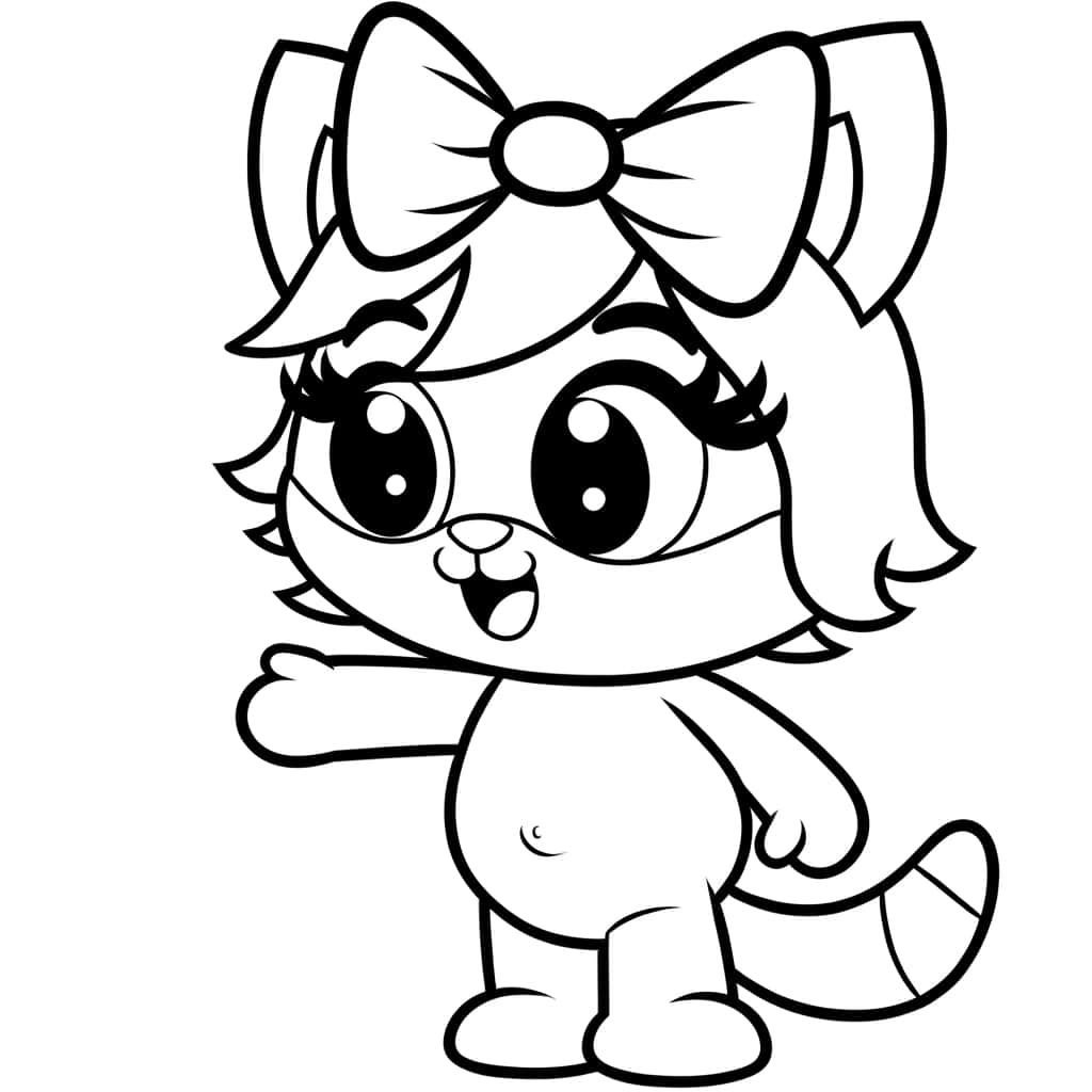 Coloriage Hello Kitty élégante à imprimer et colorier