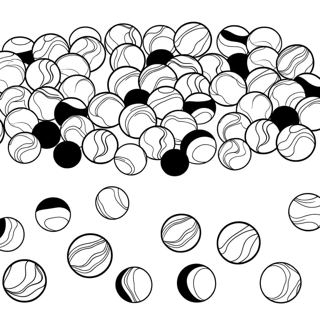 Coloriage Billes multicolores à imprimer et colorier