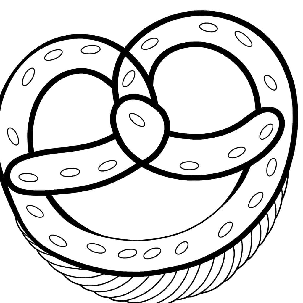 Coloriage Bretzel géométrique à imprimer et colorier