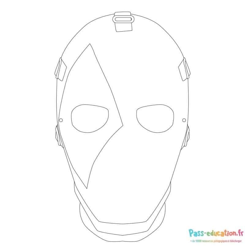 Coloriage Masque Fortnite à imprimer et colorier