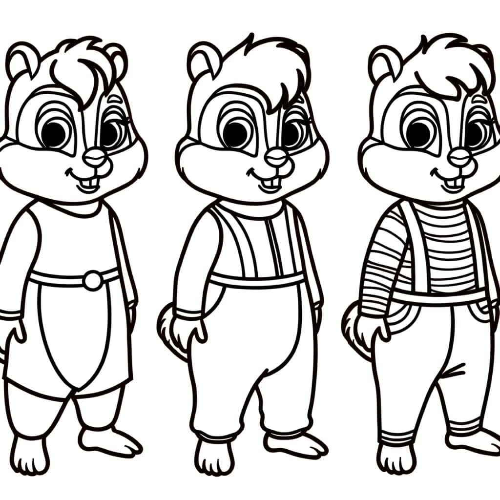 Coloriage Alvin et les Chipmunks à imprimer et colorier