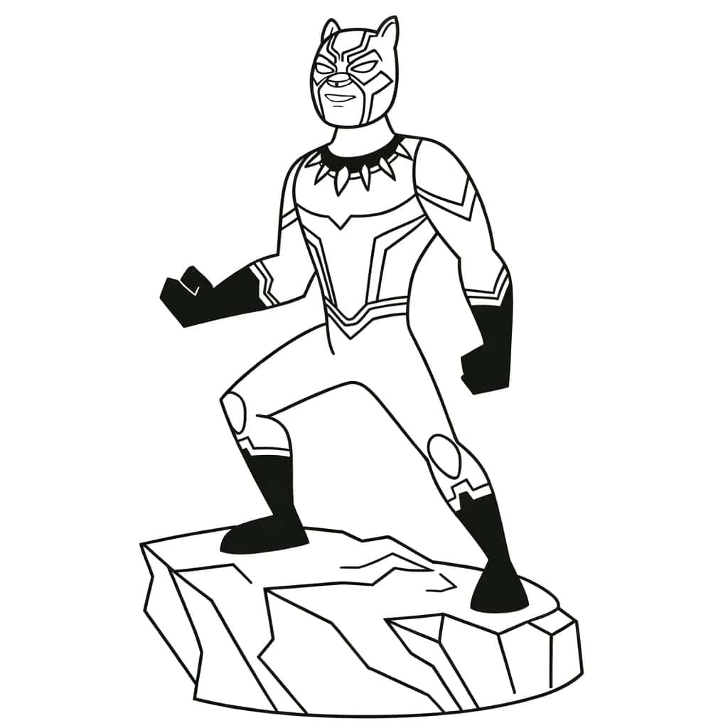 Coloriage Black Panther à imprimer et colorier