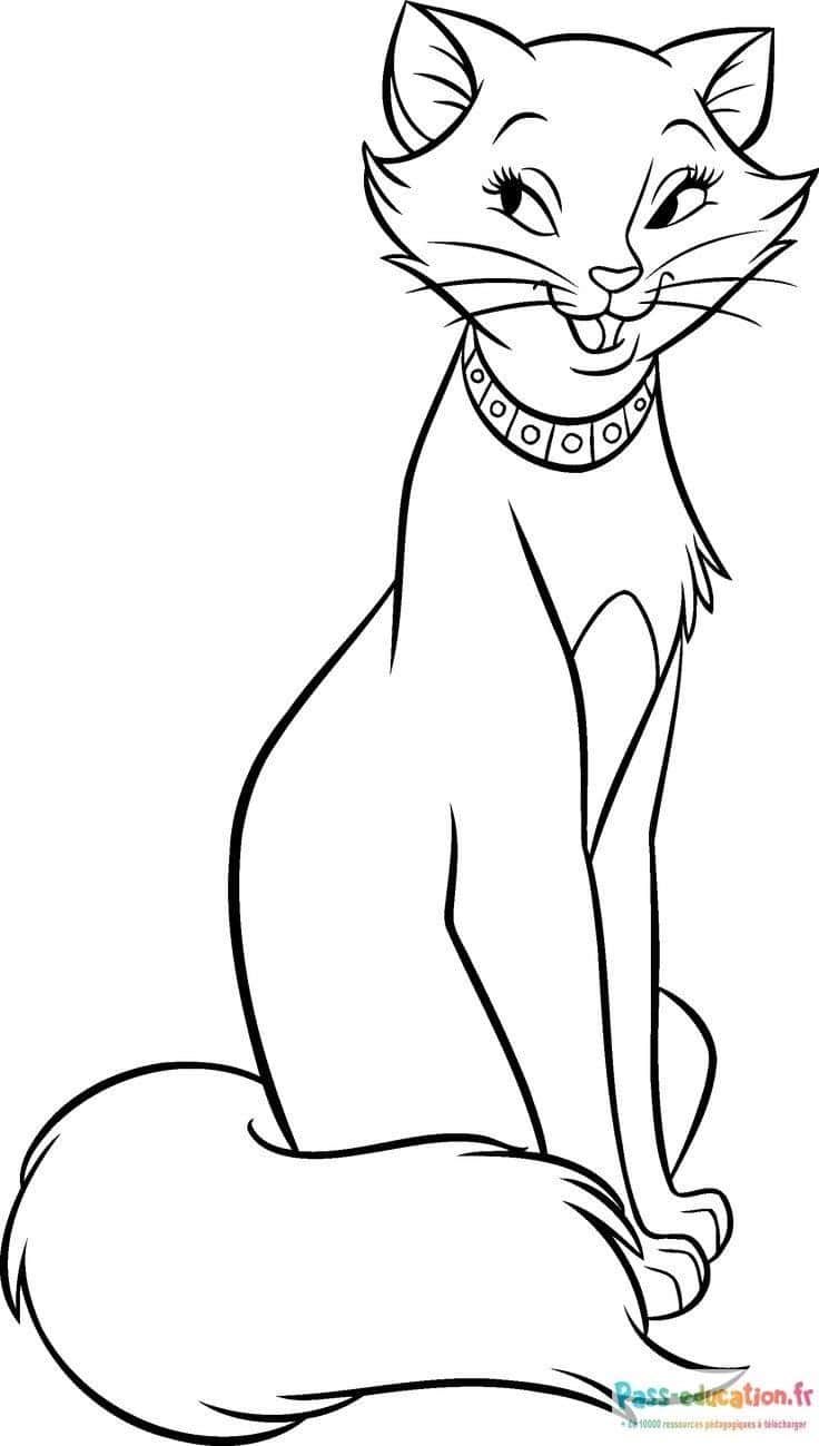 Coloriage Chat aristocratique à imprimer et colorier