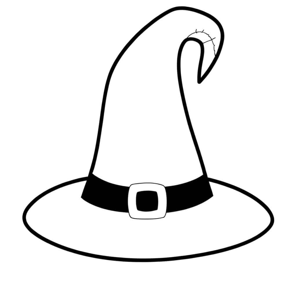 Coloriage Chapeau de sorcière à imprimer et colorier