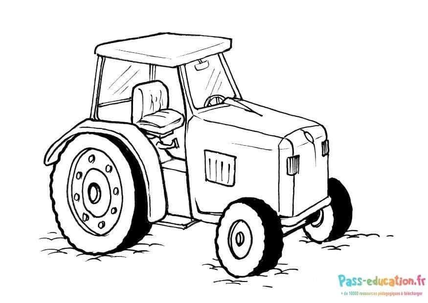 Coloriage Tracteur à colorier à imprimer et colorier