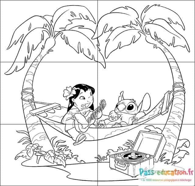Coloriage Lilo et Stitch à imprimer et colorier