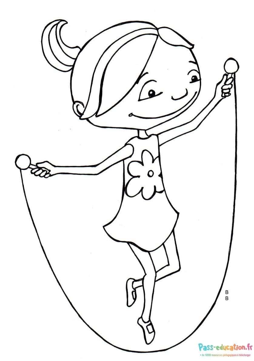 Coloriage Petite gymnaste à imprimer et colorier