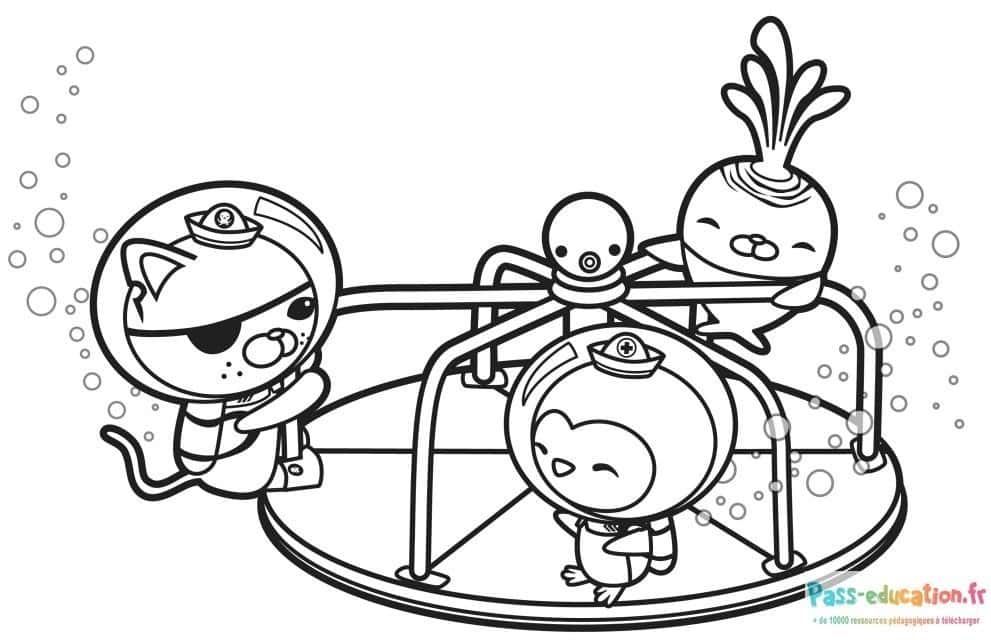 Coloriage Octonautes en mission à imprimer et colorier