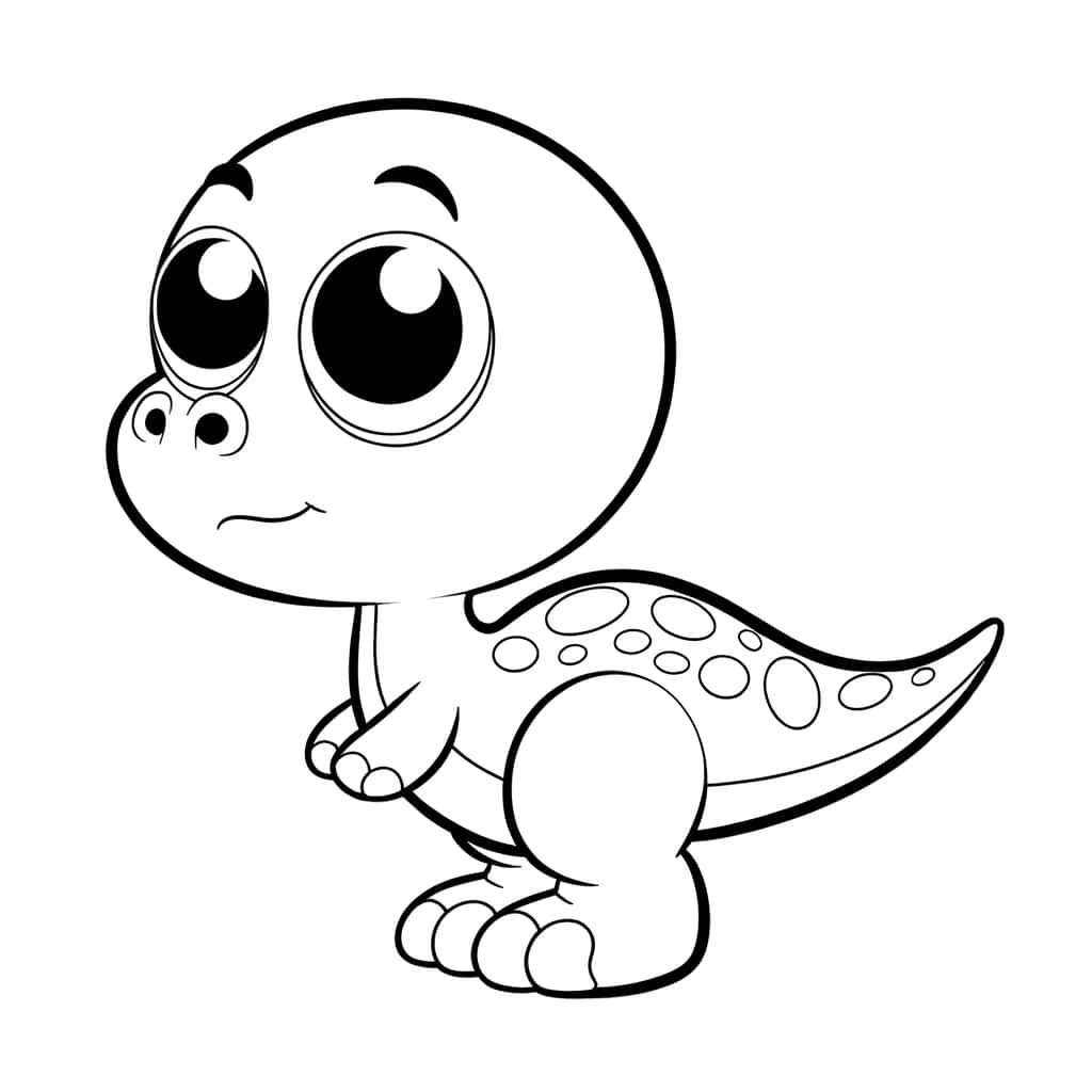 Coloriage Bebe Dinosaure à imprimer et colorier