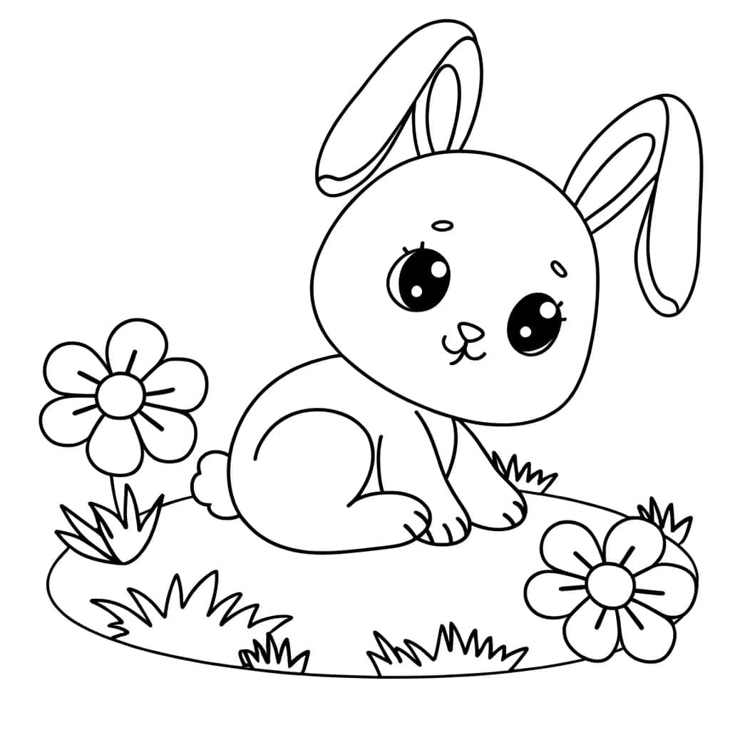 Coloriage Bébé Lapin à imprimer et colorier