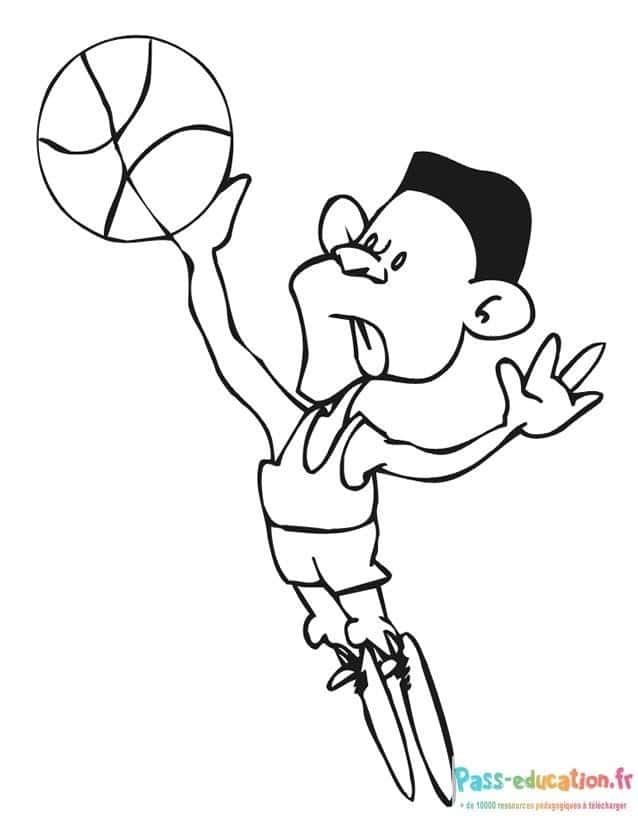 Coloriage Joueur de Basketball à imprimer et colorier