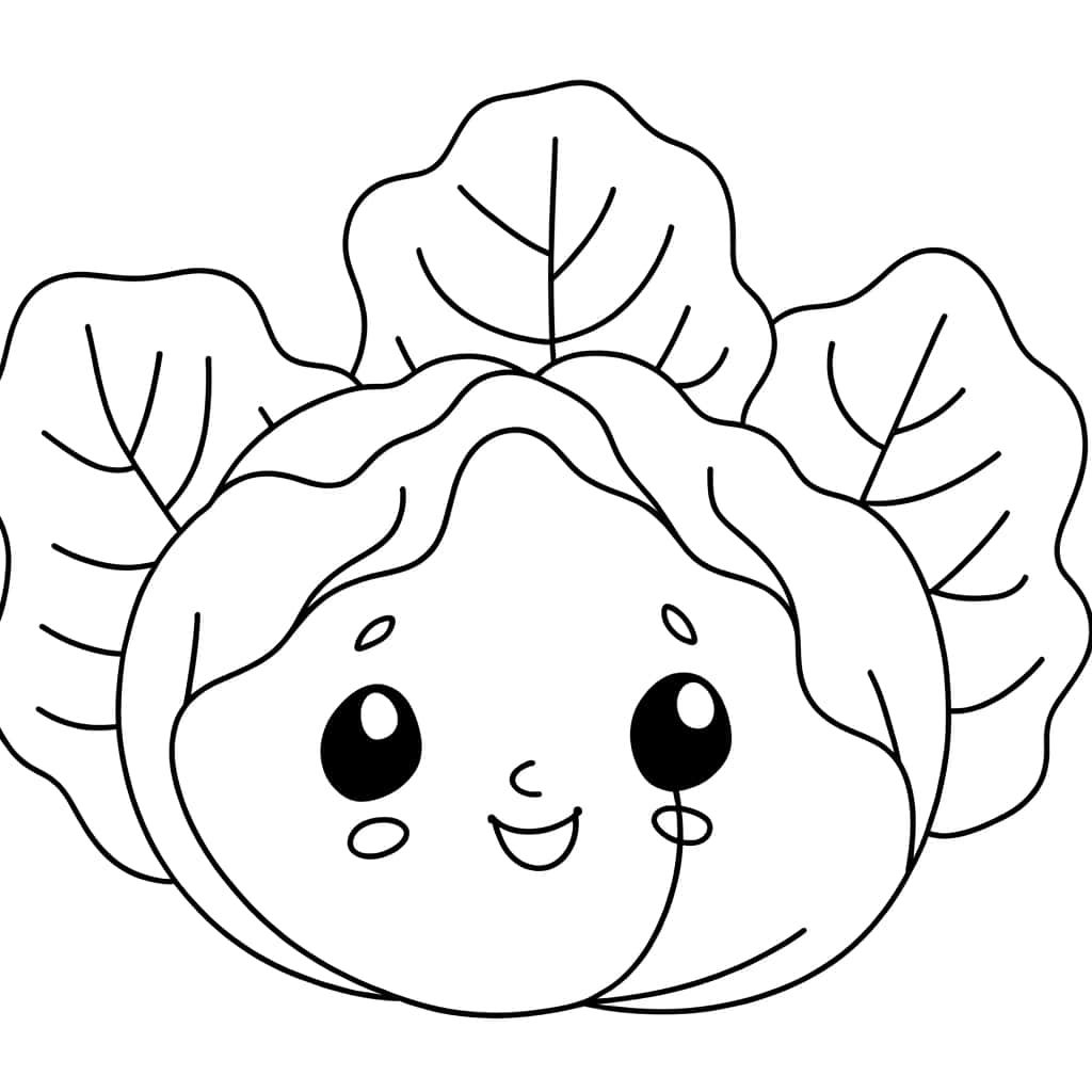 Coloriage Chou souriant à imprimer et colorier