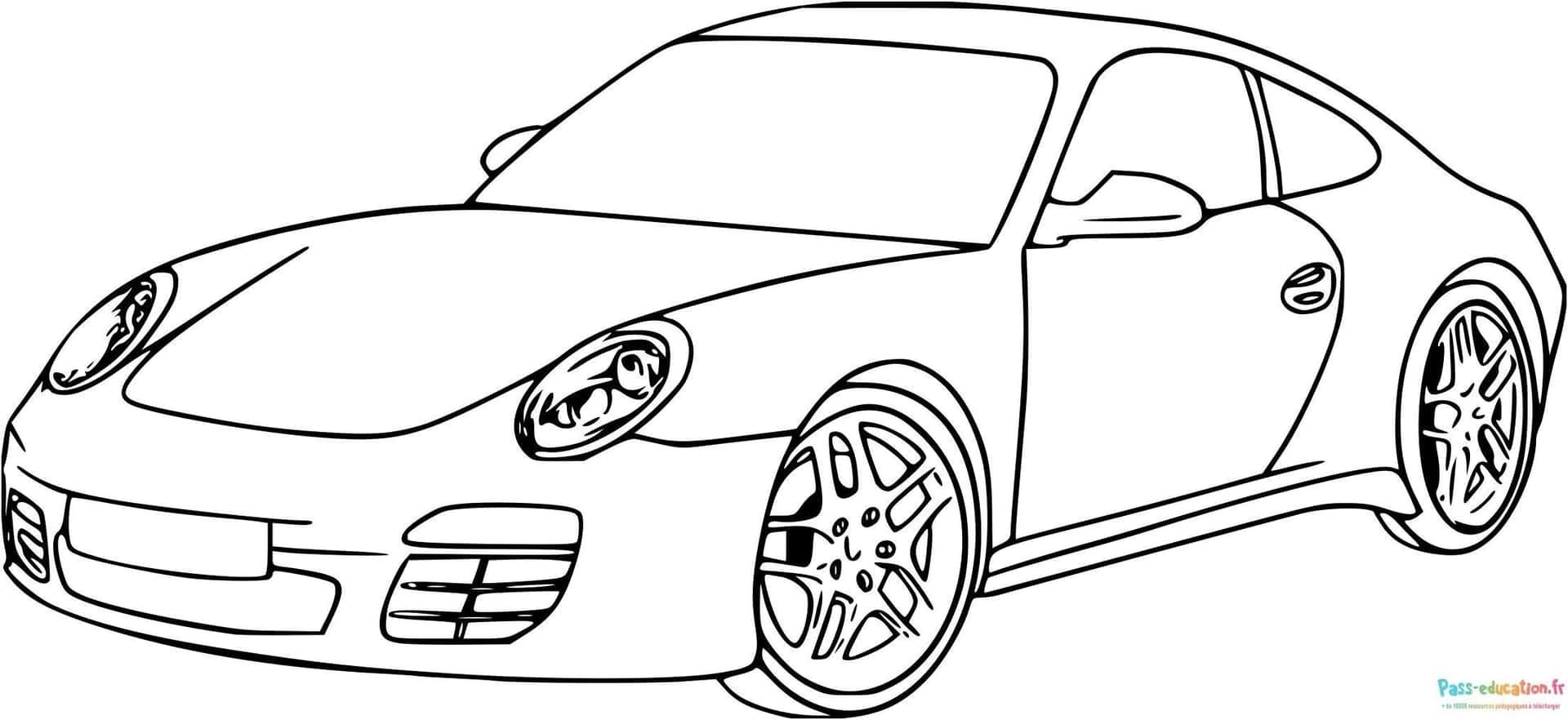 Coloriage Voiture sportive à imprimer et colorier