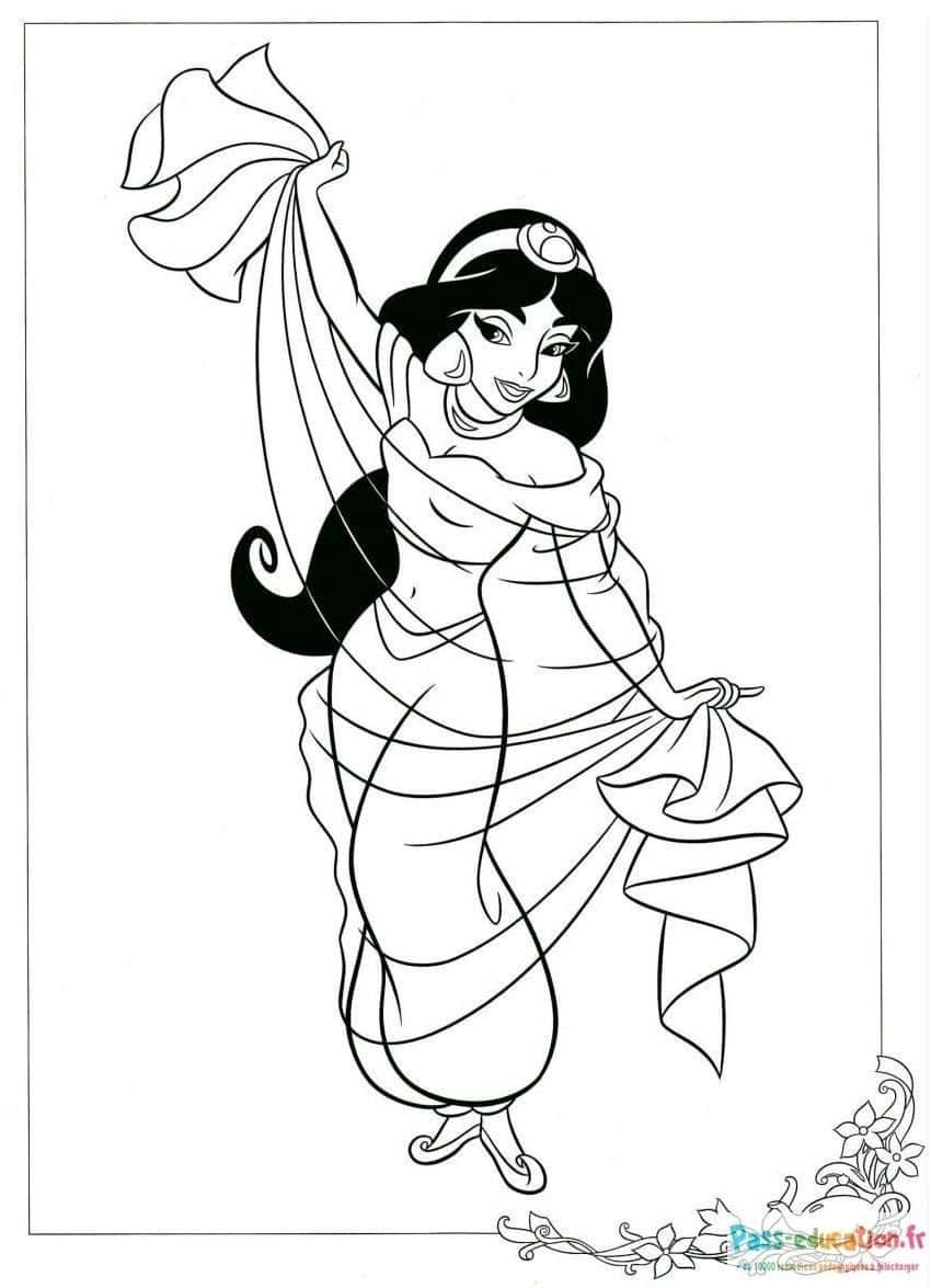 Coloriage Danse orientale à imprimer et colorier