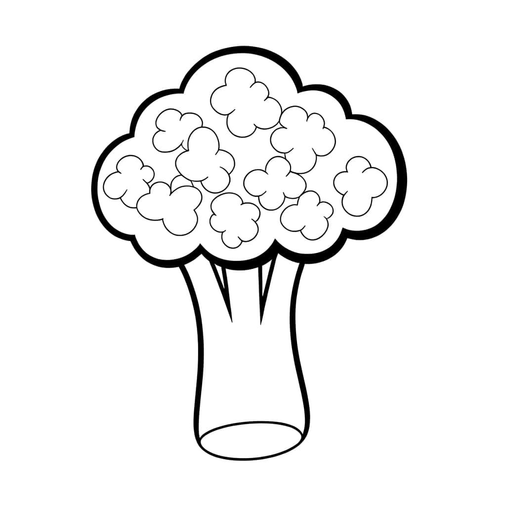 Coloriage Brocoli à imprimer et colorier