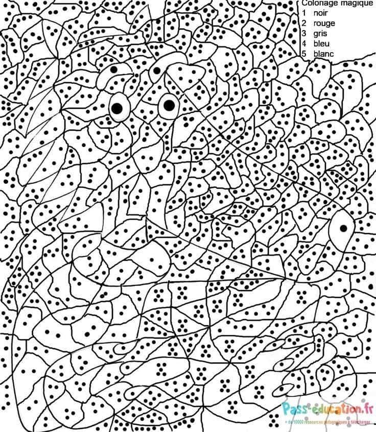 Coloriage Papillons codés à imprimer et colorier