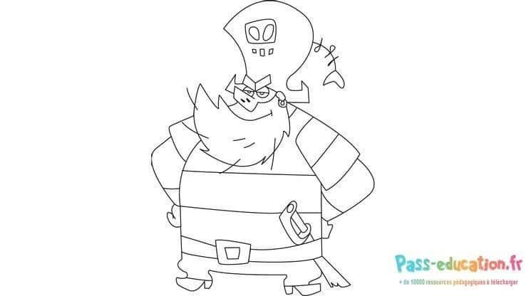 Coloriage Pirate musclé à imprimer et colorier