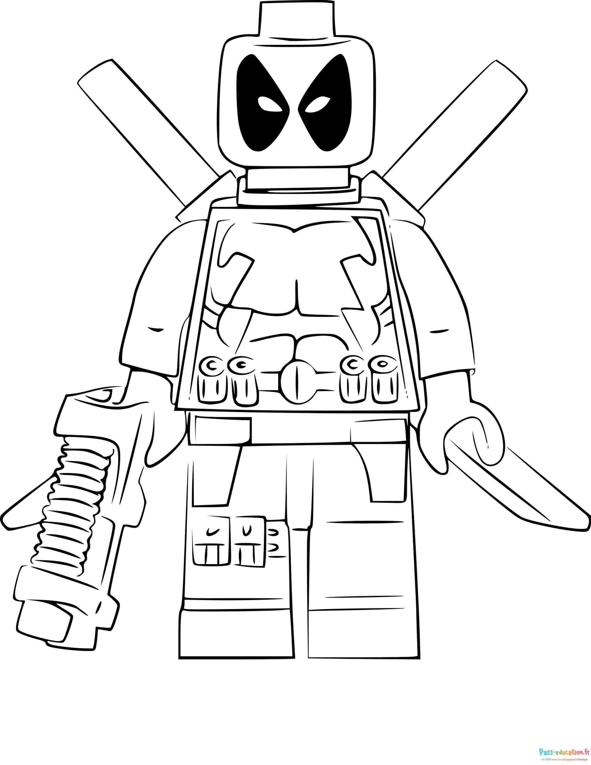 Coloriage Lego super-héros à imprimer et colorier