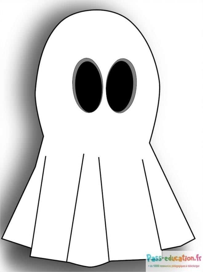 Coloriage Fantôme amical à imprimer et colorier
