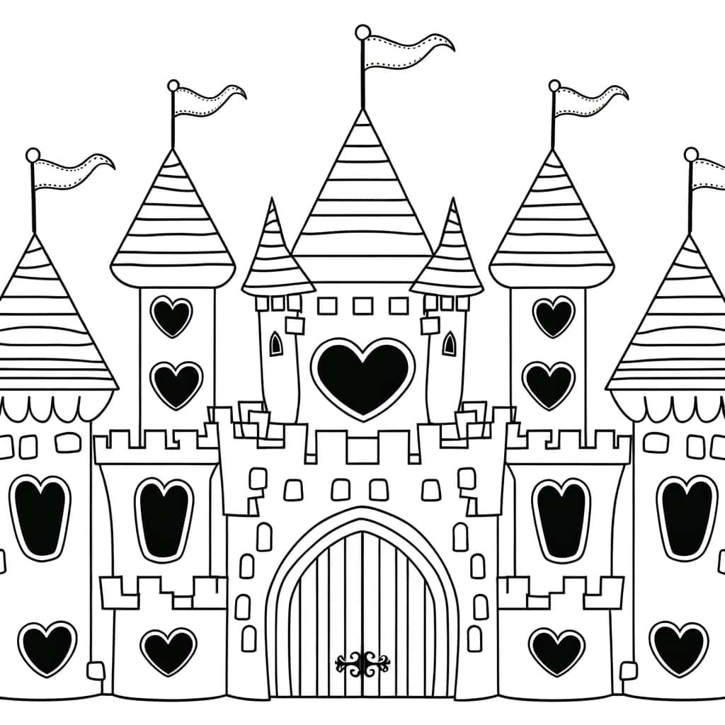 Coloriage Château de princesse à imprimer et colorier