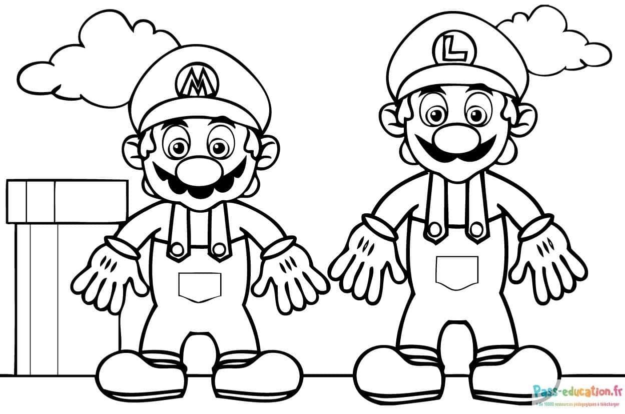 Coloriage Frères plombiers à imprimer et colorier