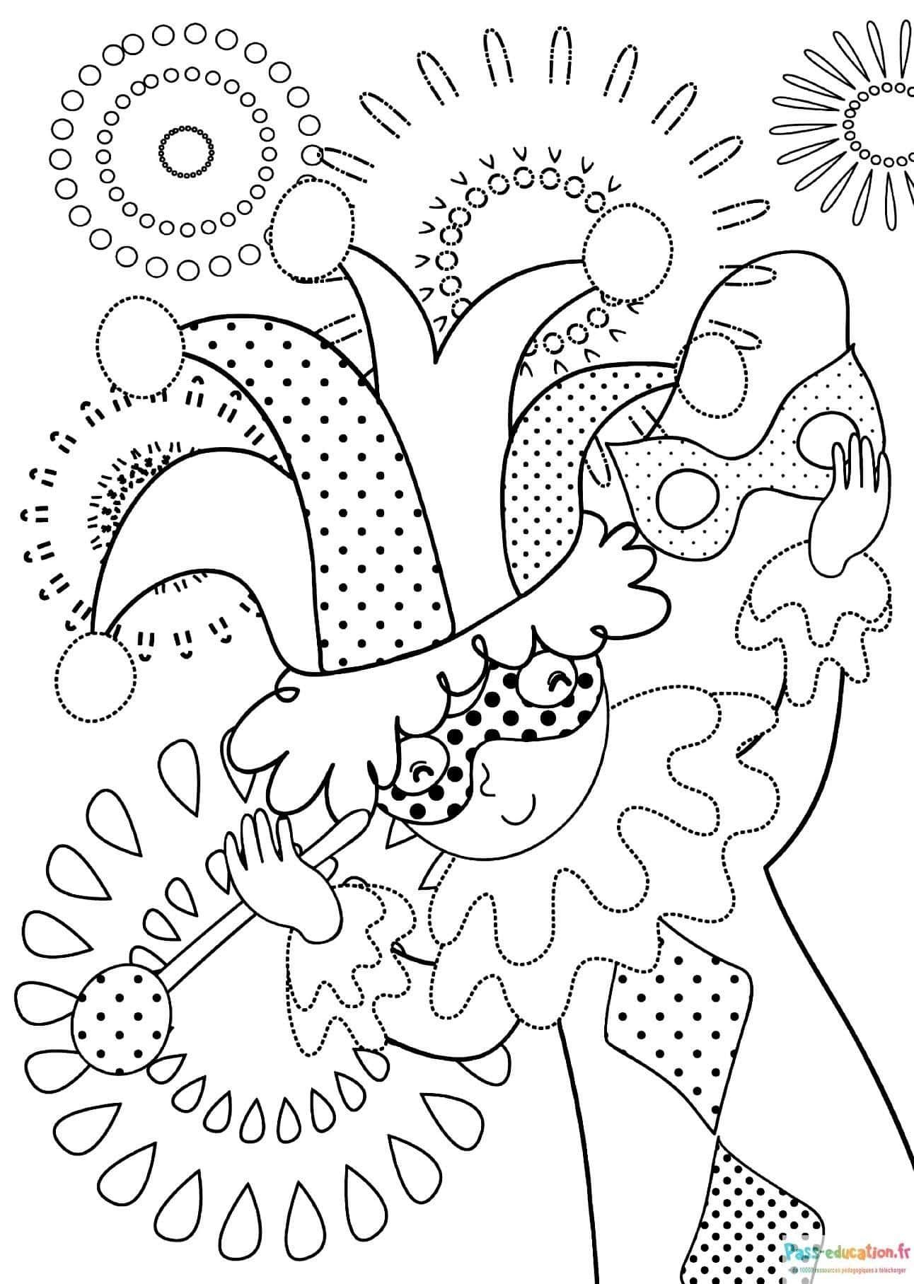 Coloriage Fête de Carnaval à imprimer et colorier