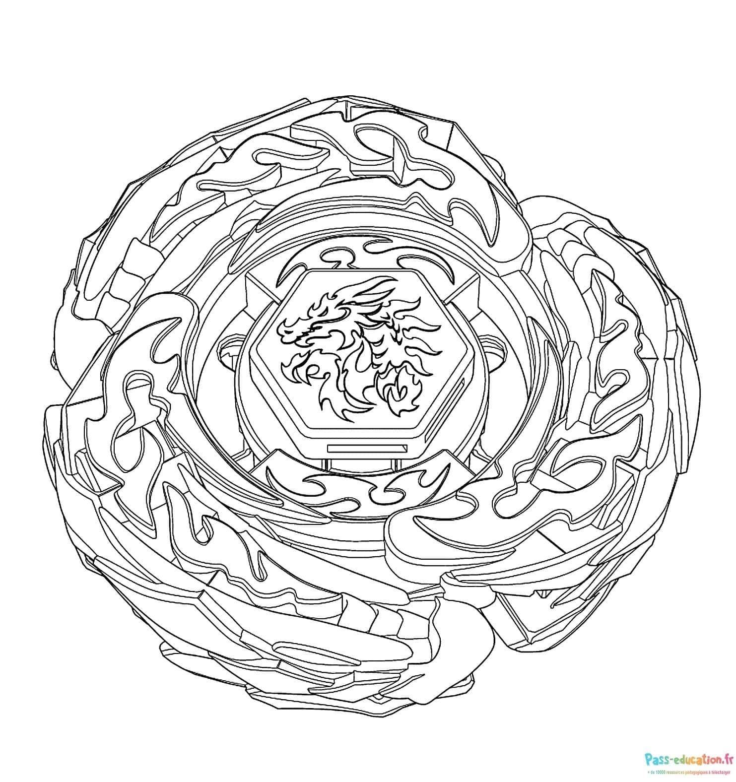 Coloriage Toupie Beyblade à imprimer et colorier