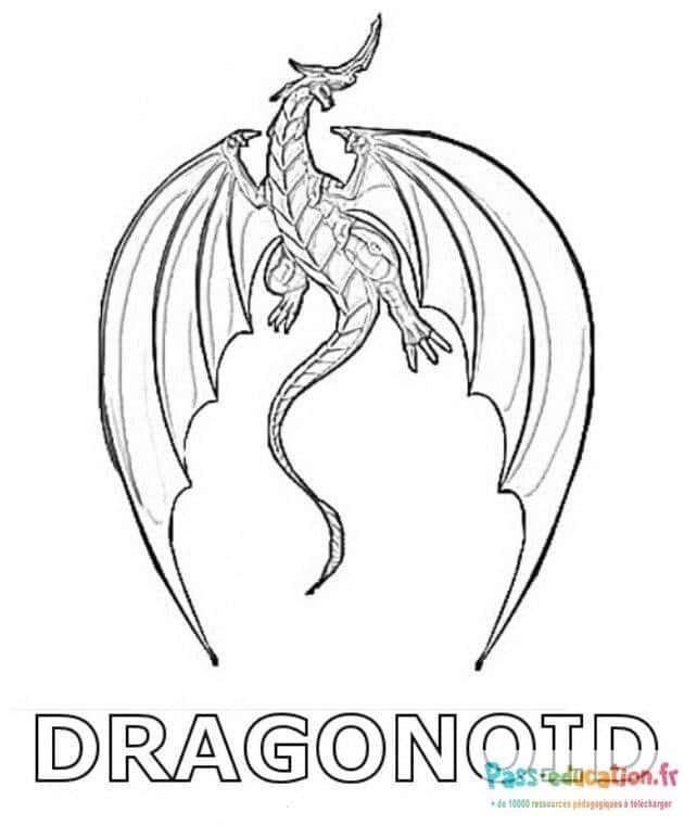 Coloriage Dragon Bakugan à imprimer et colorier