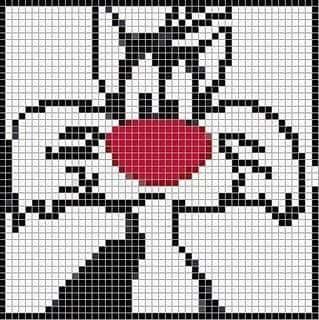 Coloriage Chat Pixelisé à imprimer et colorier