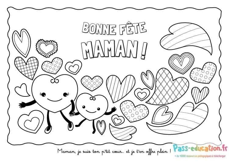 Coloriage Fête des Mères à imprimer et colorier