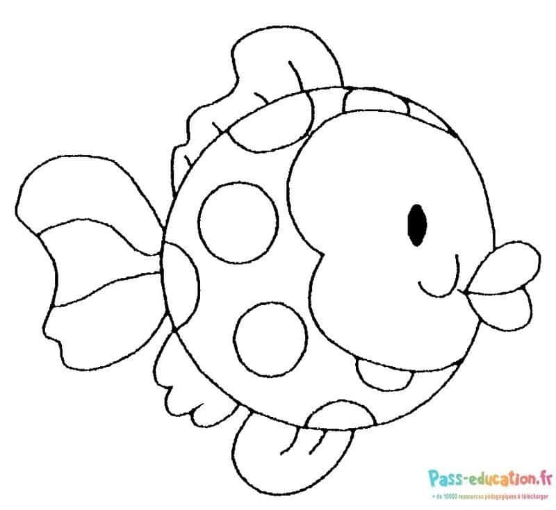 Coloriage Poisson à bulles à imprimer et colorier