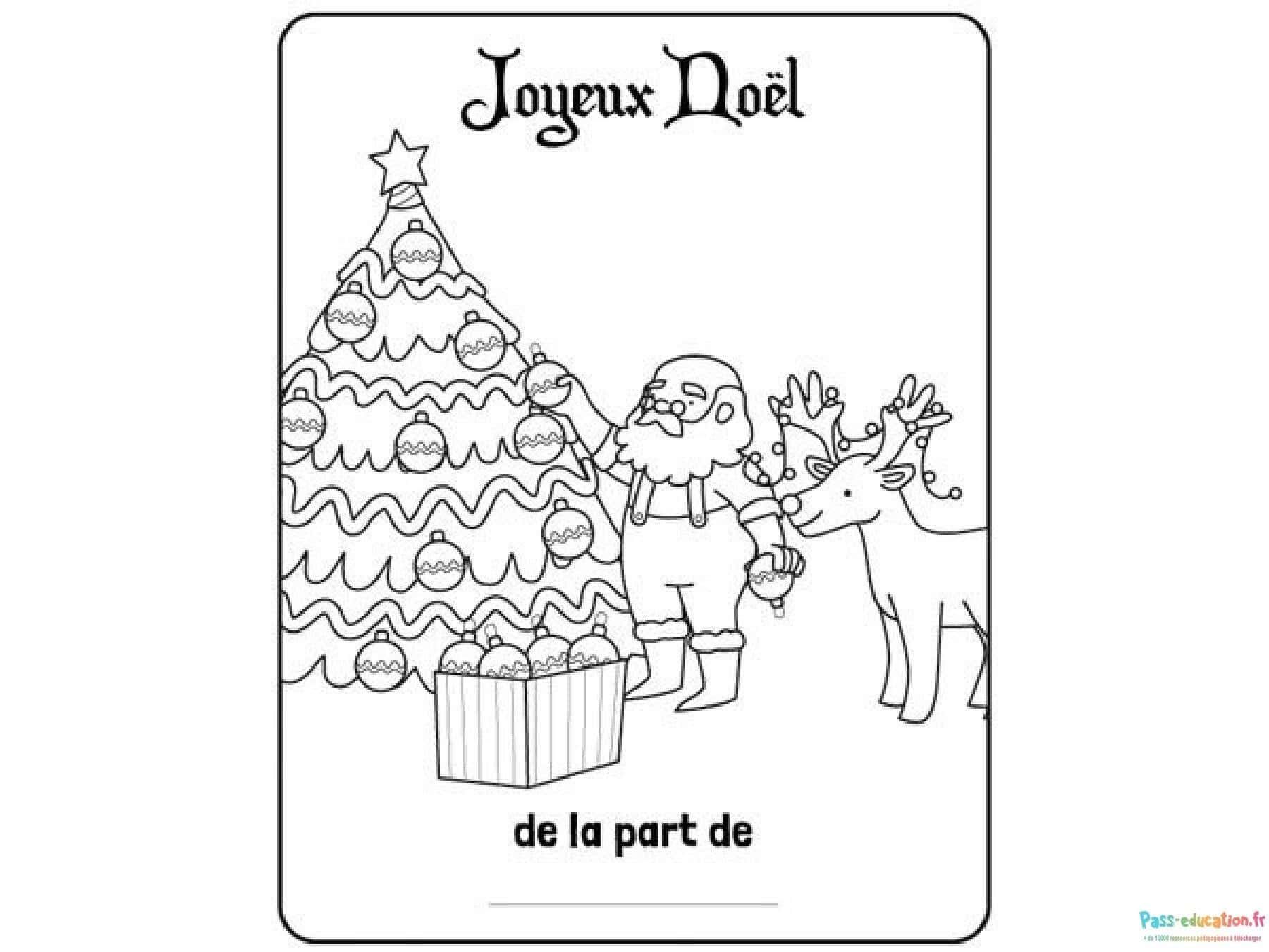 Coloriage Joyeux Noël à imprimer et colorier