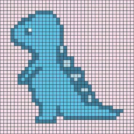 Coloriage Dinosaure bleu à imprimer et colorier