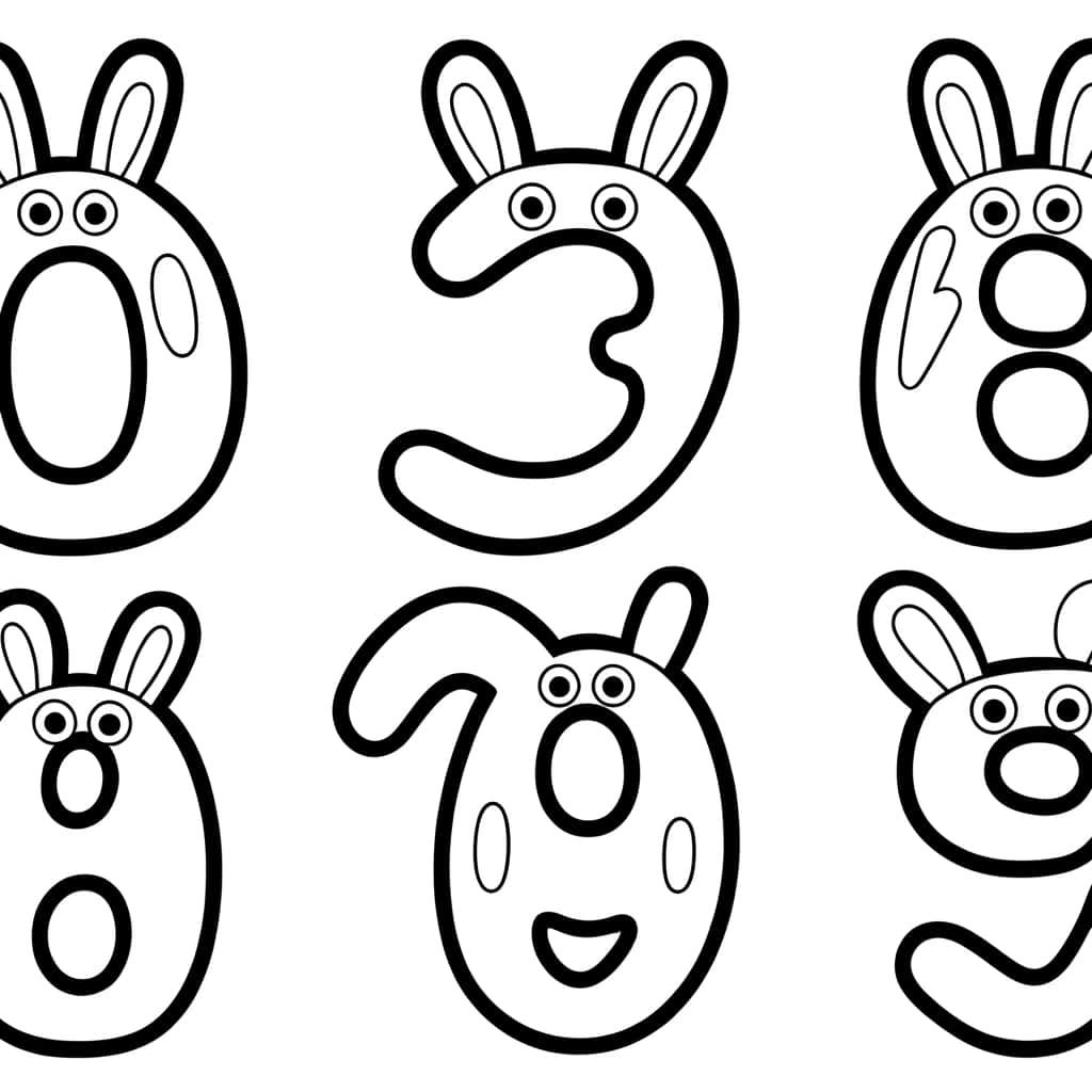 Coloriage Chiffres animaux à imprimer et colorier