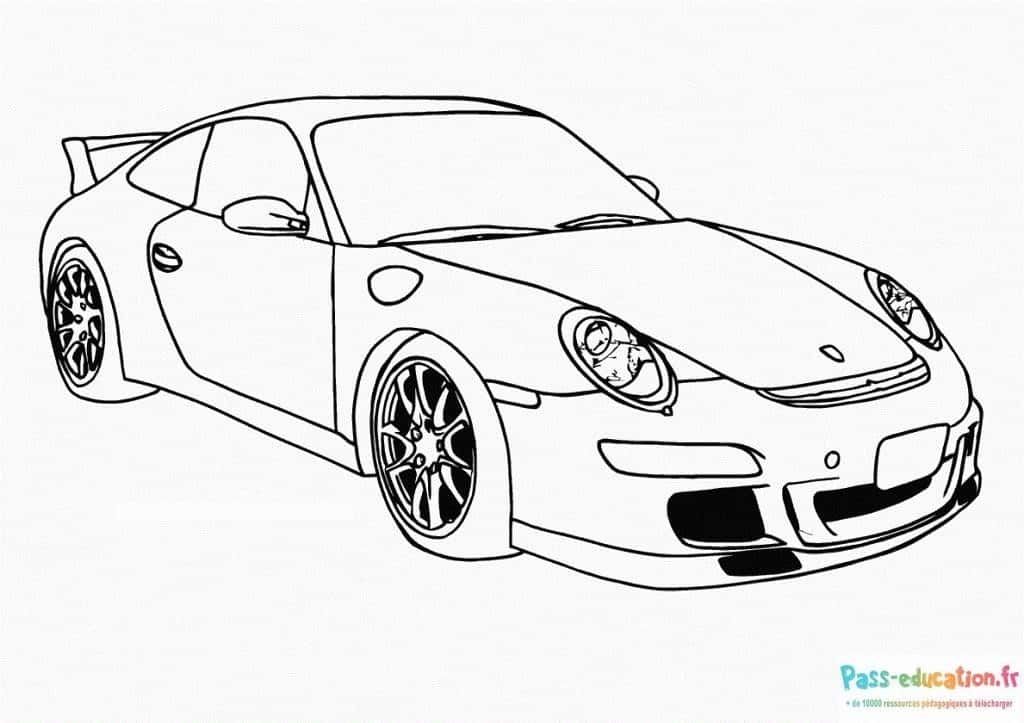 Coloriage Voiture sportive à imprimer et colorier
