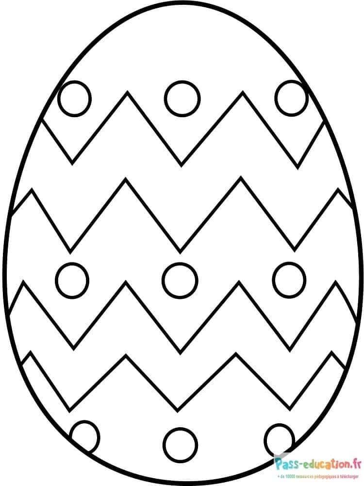 Coloriage Oeuf de Pâques à imprimer et colorier