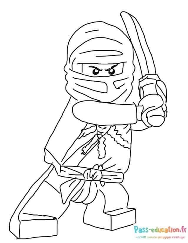 Coloriage Ninja Lego à imprimer et colorier