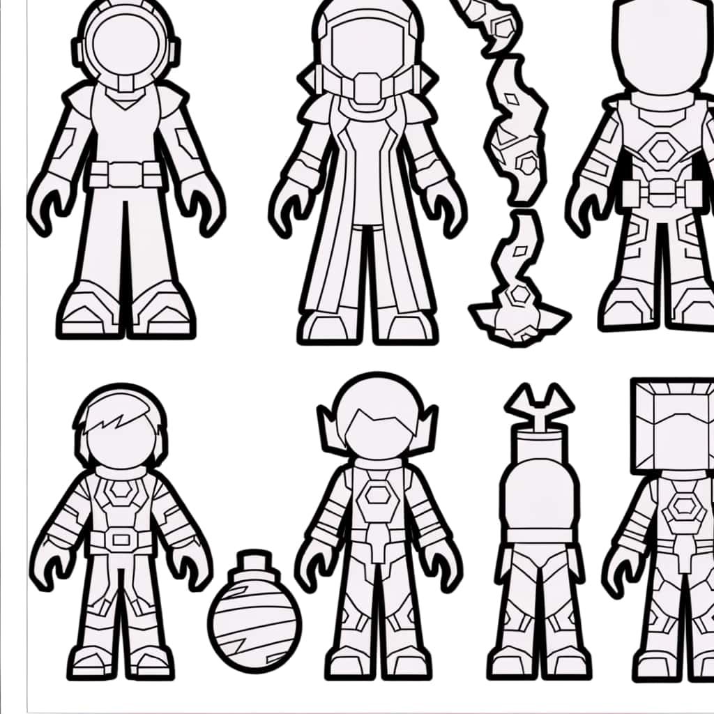 Coloriage Personnages Among Us à imprimer et colorier
