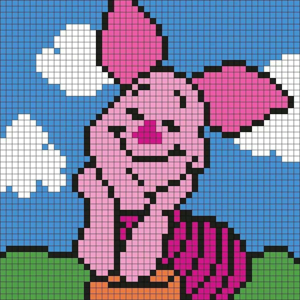 Coloriage Porcinet joyeux à imprimer et colorier
