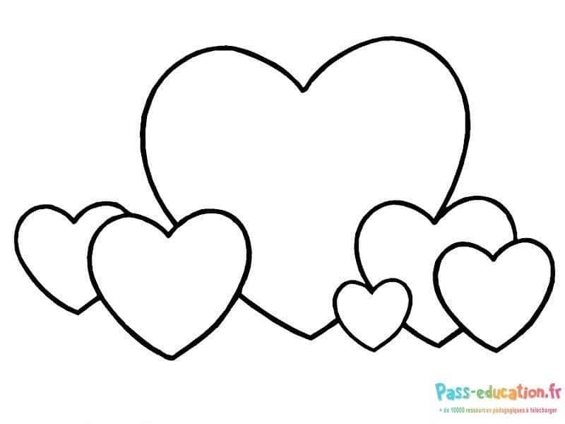 Coloriage Cœurs entrelacés à imprimer et colorier