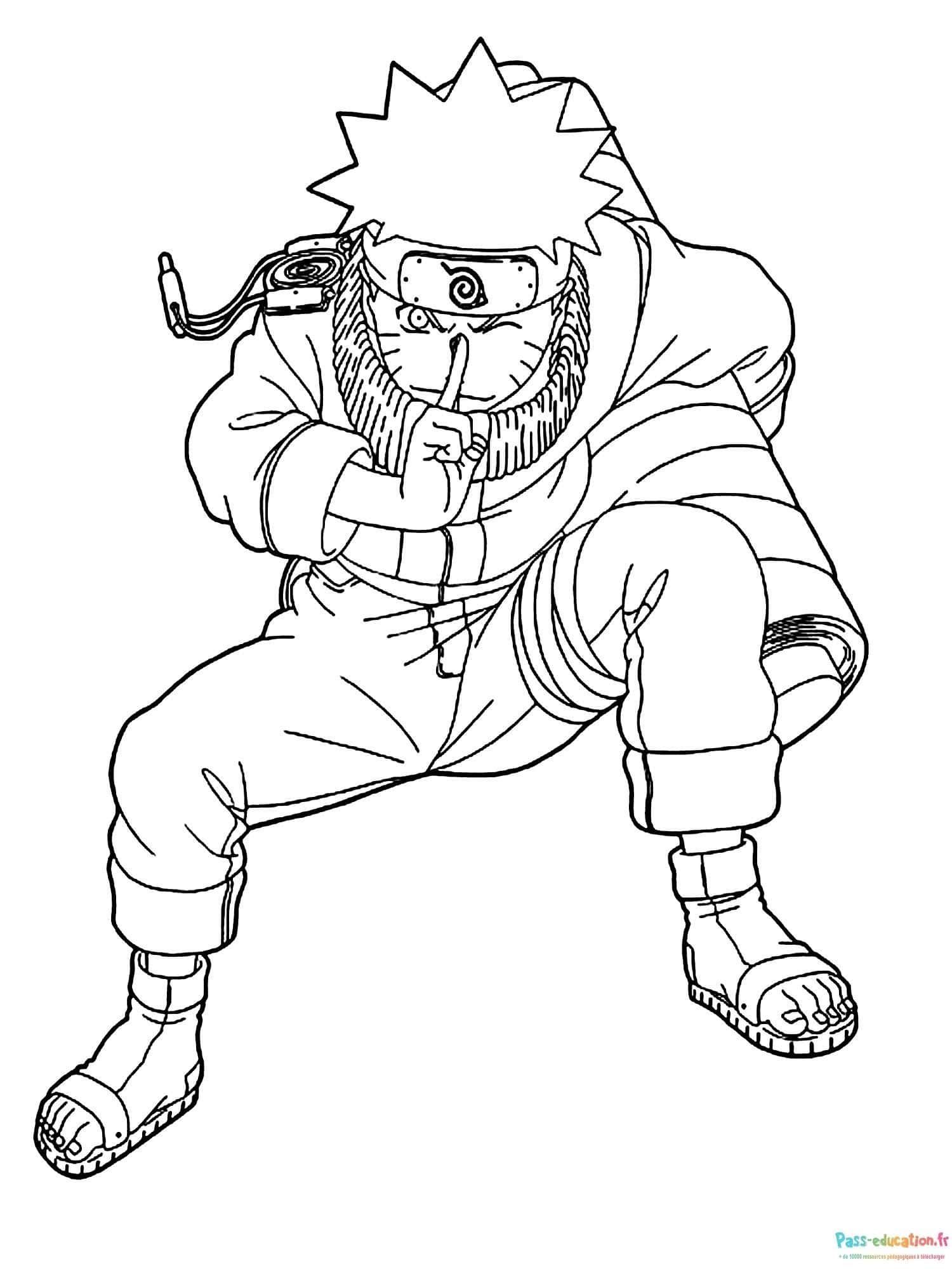 Coloriage Ninja silencieux à imprimer et colorier